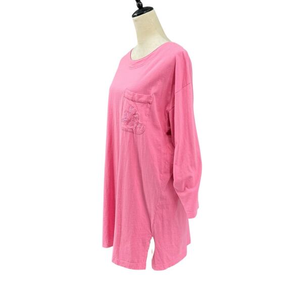 Vintage Victoria’s Secret Gold Label Barbie Pink 100% Cotton Sleepshirt Pajama - Picture 2 of 12